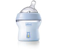 Chicco Natural Feeling Biberon Anticolica 0 Mesi + da 150 ml, Biberon con Tettarella in Silicone Morbida e Flessibile, Adatto per Allattamento Misto, Flusso Lento, Colore Azzurro