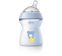 Chicco Natural Feeling - Biberon 2M+ Capacità 250ml Flusso Medio Azzurro,1 Pezzo