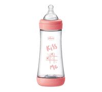 Chicco Biberon Perfect 5 4M+ Flusso veloce Silicone 300 ml Rosa