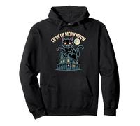 Ch Ch Ch Meow Gatto Film Horror Halloween Felpa con Cappuccio