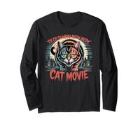 Ch Ch Ch Meow Gatto Film Horror Halloween Maglia a Manica