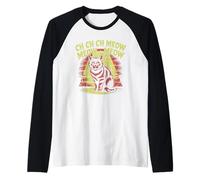 Ch Ch Ch Meow Gatto Film Horror Halloween Maglia con Maniche Raglan