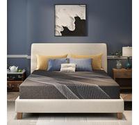 CH CHARME HOUSE Bamboo-Charcoal Queen - Materasso in memory foam da 20 cm, in gel liquido per un sonno fresco e alleviare la pressione, letto in una scatola, materasso matrimoniale Made in USA, 152,4