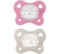 Chicco Gommotto Dual Soft, Ciuccio in Silicone 6-16 Mesi, Bicolore, Set di Gommotti con Doppia Morbidezza, Supportano la Respirazione e Favoriscono il Corretto Sviluppo della Bocca, 2 Pezzi, Bimba