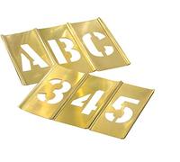 CH Hanson 10151 - Set di lettere e numeri in ottone, 92 pezzi