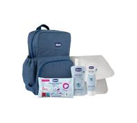 Chicco Zaino Natural Sensation con Detergente Corpo&capelli - Crema Lenitiva - Salviette detergenti 72Pz