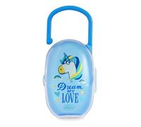 Chicco Portasucchietto Doppio, Portaciuccio Neonato, Versatile e Igienico, Facile Da Agganciare, Forma Ergonimica, Starilizzabile, Azzurro, 0 Mesi+