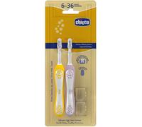 Chicco CHICCO SPAZZOLINO 6-36 MESI DOPPIO ROSA-GIALLO