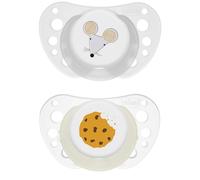 Chicco succhietti air grigio lumi silicone 16-36 mesi 2 pezzi