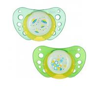 Chicco PhysioForma - Air Succhietto 0-6M Tettarella in Silicone Verde, 2 Pezzi