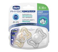 Chicco (artsana) Chicco Succhietto Light Lumi Silicone 6-16m 2 Pezzi
