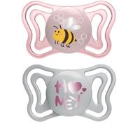 Chicco CHICCO SUCCHIETTO LIGHT ROSA SILICONE 2-6M 2 PEZZI