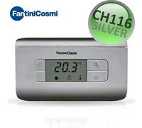 Fantini Cosmi Termostato Ambiente Digitale 3 Temperature CH116 Silver