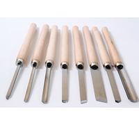 CH181 - SGORBIE SCALPELLI PER TORNIO LEGNO 360 MM - SET KIT 8 PZ