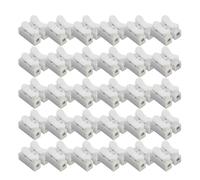 CH2 Connettore a molla 30 pezzi, morsettiera a 2 pin per striscia luminosa a LED, 220 V 1 A, morsetto per cavo a connessione rapida, nessuna vite necessaria, compatibile con filo flessibile e