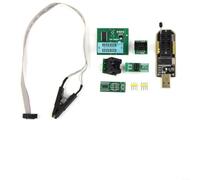 CH341A - Programmatore USB per serie 24/25 per eeprom e per bios con adattatore da 1,8 V, per pinza test clip soic8, attacco SOP8 a DIP8, per masterizzatore di memoria flash per TV, scheda madre