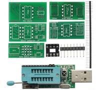 CH341A Programmatore v1 7 con 1 conversione livello 8V e kit completo schede adattatore compatibile con vari chip come 24, 25/26, 93, 45 e 95 per la programmazione