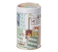 Cha Cult Teemando® - Barattolo Oskar, 150 g, in lamiera stagnata, rotondo, con coperchio di altezza 14,5 cm, diametro 8,5 cm