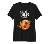 Cha Thai Divertente Thailandia Bere Cibo Latte tè Boba Amanti Maglietta Premium