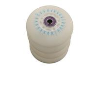 CHAASDEOM Ruote for pattini a rotelle 4 pezzi Ruote for pattini a rotelle LED Flash Pattini a rotelle(White,64mm)