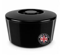 Chabrias Ltd Secchiello per Ghiaccio da 10 Litri con Coperchio e Rivestimento Drenante Rimovibile, Grande Secchiello in Plastica BPA-Free per Feste, Bar, BBQ ed Eventi, Prodotto in Inghilterra, Nero