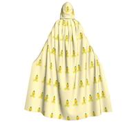 CHAbu Ananas Bike Mantello con Cappuccio Lungo Unisex Mantello Vampiro Strega Gioco di Ruolo Costume Feste Palcoscenico 150 cm