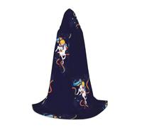 CHAbu Arcobaleno Luminoso Mantello Con Cappuccio Per Adolescenti Lungo Robe Mantello Medievale Cosplay Partito Carnevale Vestire Accessori