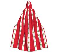 CHAbu Bandiera del Perù Mantello con Cappuccio Lungo Unisex Mantello Vampiro Strega Gioco di Ruolo Costume Feste Palcoscenico 150 cm