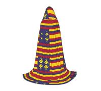 CHAbu Bandiera del Regno delle Hawaii Mantello Con Cappuccio Per Adolescenti Lungo Robe Mantello Medievale Cosplay Partito Carnevale Vestire Accessori