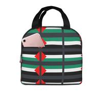 CHAbu Borsa termica per il pranzo con bandiera della Palestina, con cerniera, impermeabile, riutilizzabile, per campeggio, picnic, lavoro, scuola