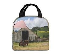 CHAbu Borsa termica per il pranzo con trattore arrugginito, con cerniera, impermeabile, riutilizzabile, per campeggio, picnic, lavoro, scuola