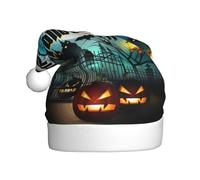 CHAbu Cappello di Natale in peluche con gufo e zucca, per Halloween, per adulti, morbido, confortevole, per Capodanno, feste, unisex