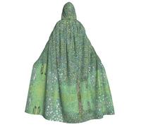 CHAbu Cespugli di rose sotto gli alberi mantello con cappuccio per adulti mantello lungo unisex vampiro strega gioco di ruolo costume feste palcoscenico 150 cm