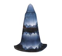 CHAbu Cielo notturno con la Via Lattea Mantello Con Cappuccio Per Adolescenti Lungo Robe Mantello Medievale Cosplay Partito Carnevale Vestire Accessori