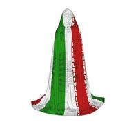 CHAbu Colosseo Romano Bandiera Italiana Mantello Con Cappuccio Per Adolescenti Lungo Robe Mantello Medievale Cosplay Partito Carnevale Vestire Accessori