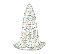 CHAbu Conigli in diverse pose che saltano in esecuzione mantello con cappuccio per adolescenti mantello lungo mantello medievale cosplay festa carnevale accessori per vestire