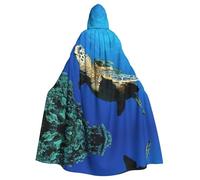 CHAbu Costume da tartaruga sottomarina sotto il mare, mantello con cappuccio, mantello da strega, vampiri, diavolo, feste in maschera