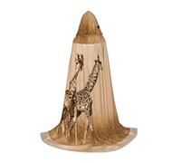 CHAbu Due giraffe che corrono sul mantello con cappuccio sterile per adolescenti mantello lungo mantello medievale cosplay festa carnevale accessori per vestire