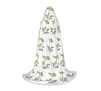 CHAbu Due gru giapponesi che volano pittura tradizionale mantello con cappuccio per adolescenti abito lungo mantello medievale Cosplay partito carnevale accessori per vestire