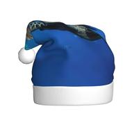 CHAbu Due tartarughe sottomarine sotto il mare adulto cappello di Natale peluche cappello decorativo di Natale morbido comfort Capodanno festa festiva unisex