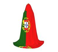 CHAbu Mantello con cappuccio bandiera portoghese per adolescenti mantello lungo mantello medievale Cosplay partito carnevale accessori per vestire