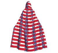 CHAbu Mantello con cappuccio con bandiera dell'Ohio Stato Cosplay Mantello Tristo Mietitore Strega Vampiri Diavolo Festa in maschera