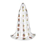 CHAbu Mantello con cappuccio per adolescenti con bandiera dello stato dell'Illinois, mantello lungo per cosplay, feste medievali, carnevale, accessori per vestire