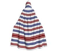 CHAbu Mantello con cappuccio per adulti, rosso, blu, bianco, grigio, lungo, unisex, mantello da vampiro strega per giochi di ruolo, feste in costume da palcoscenico, 150 cm