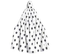 CHAbu Mantello con cappuccio unisex con bandiera del Massachusetts, mantello da vampiro, strega, feste, palcoscenico, cosplay, carnevale