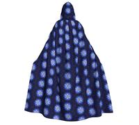 CHAbu Mantello rettangolare con cappuccio per adulti, mantello lungo unisex da vampiro da strega, per giochi di ruolo, feste in costume, palcoscenico, 150 cm