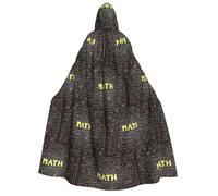 CHAbu Mantello unisex con cappuccio, per scuola, matematica, vampiro, strega, feste, palcoscenico, cosplay, carnevale