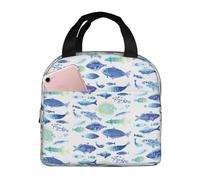 CHAbu Ocean Life - Borsa termica per il pranzo, con cerniera, impermeabile, riutilizzabile, per campeggio, picnic, lavoro, scuola