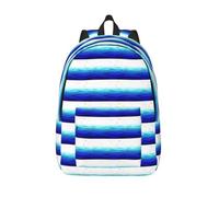 CHAbu Ocean Waves Barca a vela con uccelli Marittimo Zaino in tela Borsa per libri Grande Capacità Classico Moda College Lavoro Viaggi, Nero , M, Casual