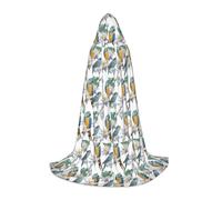 CHAbu Pappagalli sui rami mantello con cappuccio per adolescenti lungo veste mantello medievale Cosplay partito carnevale accessori per vestire